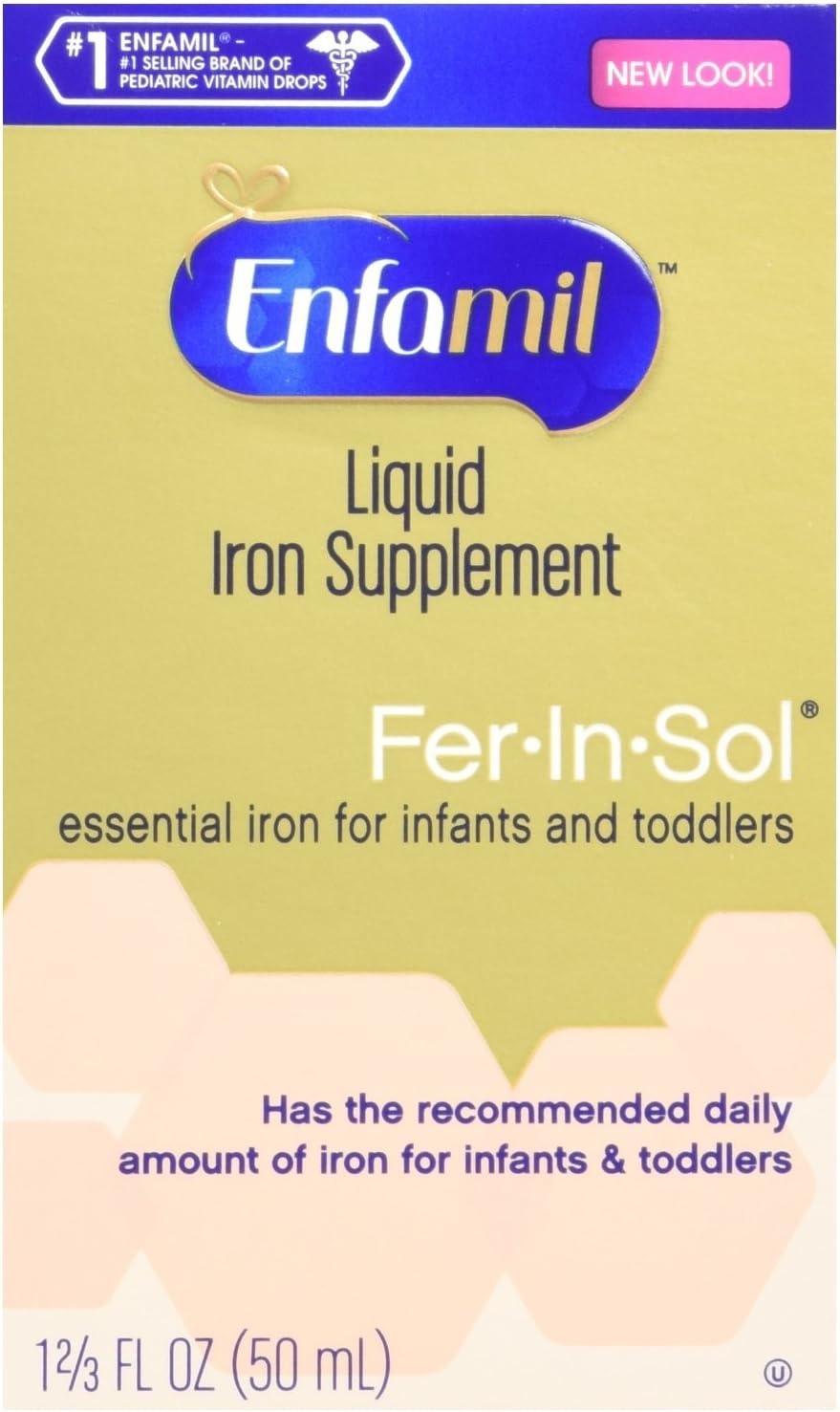 Enfamil Fer-in-Sol Iron Supplement Drops - 2 Count for Babies and Young Children