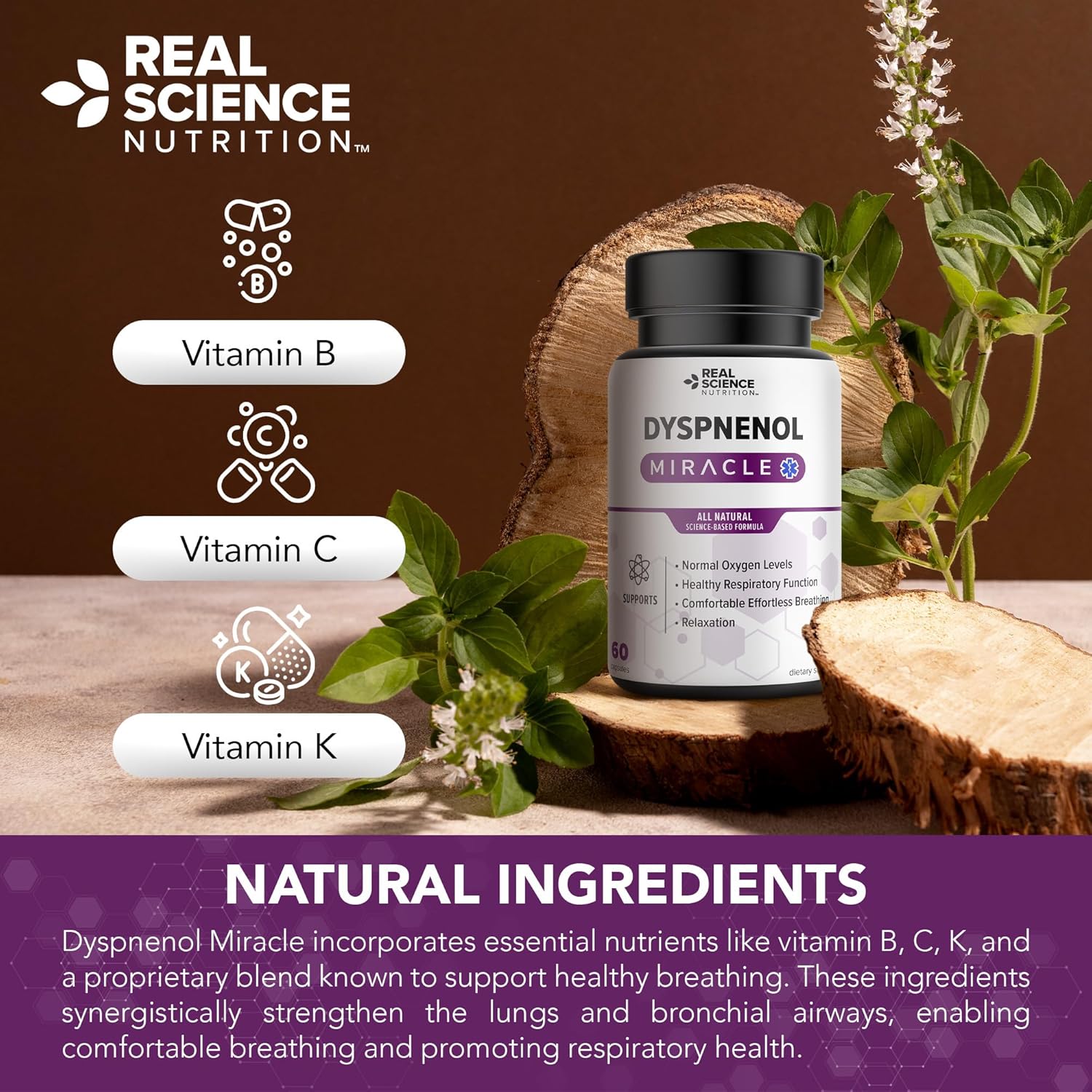 Enhance Lung Health with Dyspnenol Miracle by Real Science Nutrition - Natural Respiratory Support Supplement