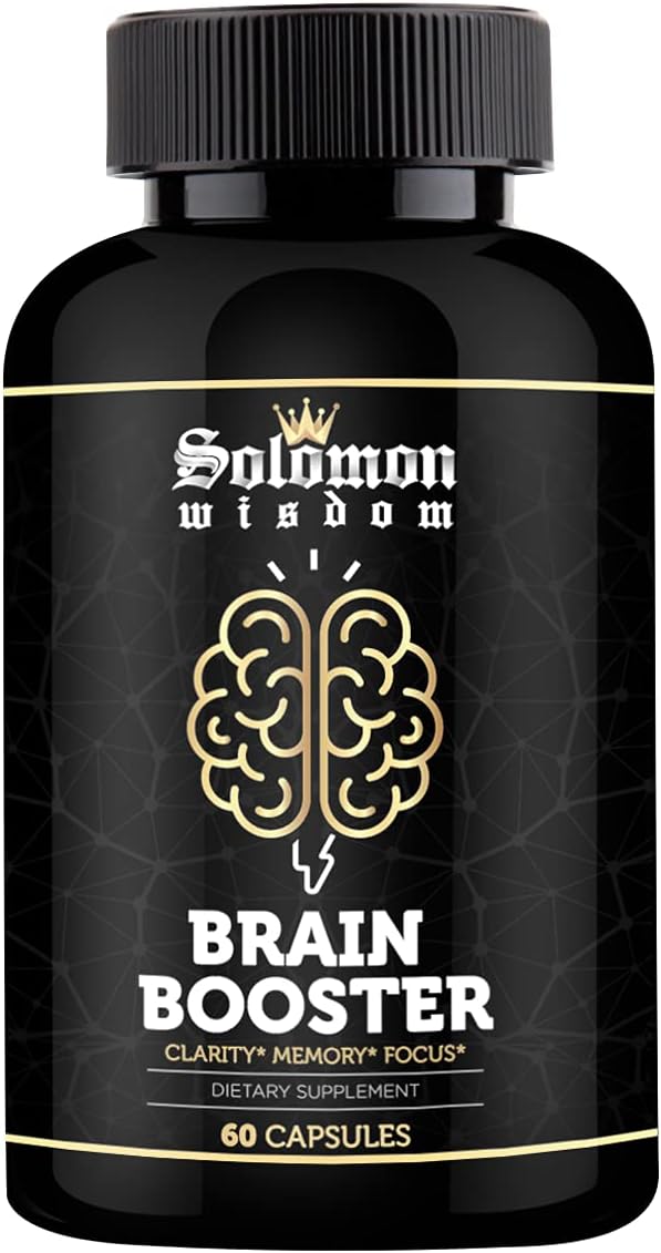 Enhance Memory & Focus with Solomon Wisdom Nootropic Supplement - 60 Capsules for Improved Concentration & Clarity