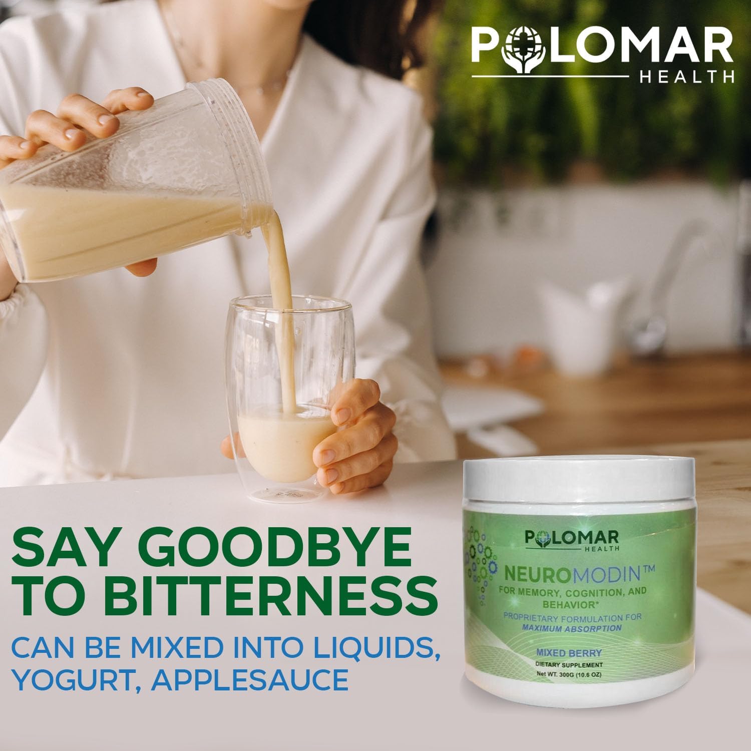 Enhanced Memory & Focus Supplement with Neuromodin Piperine Powder & Japanese Knotweed for Brain Health & Cognition (300mg)