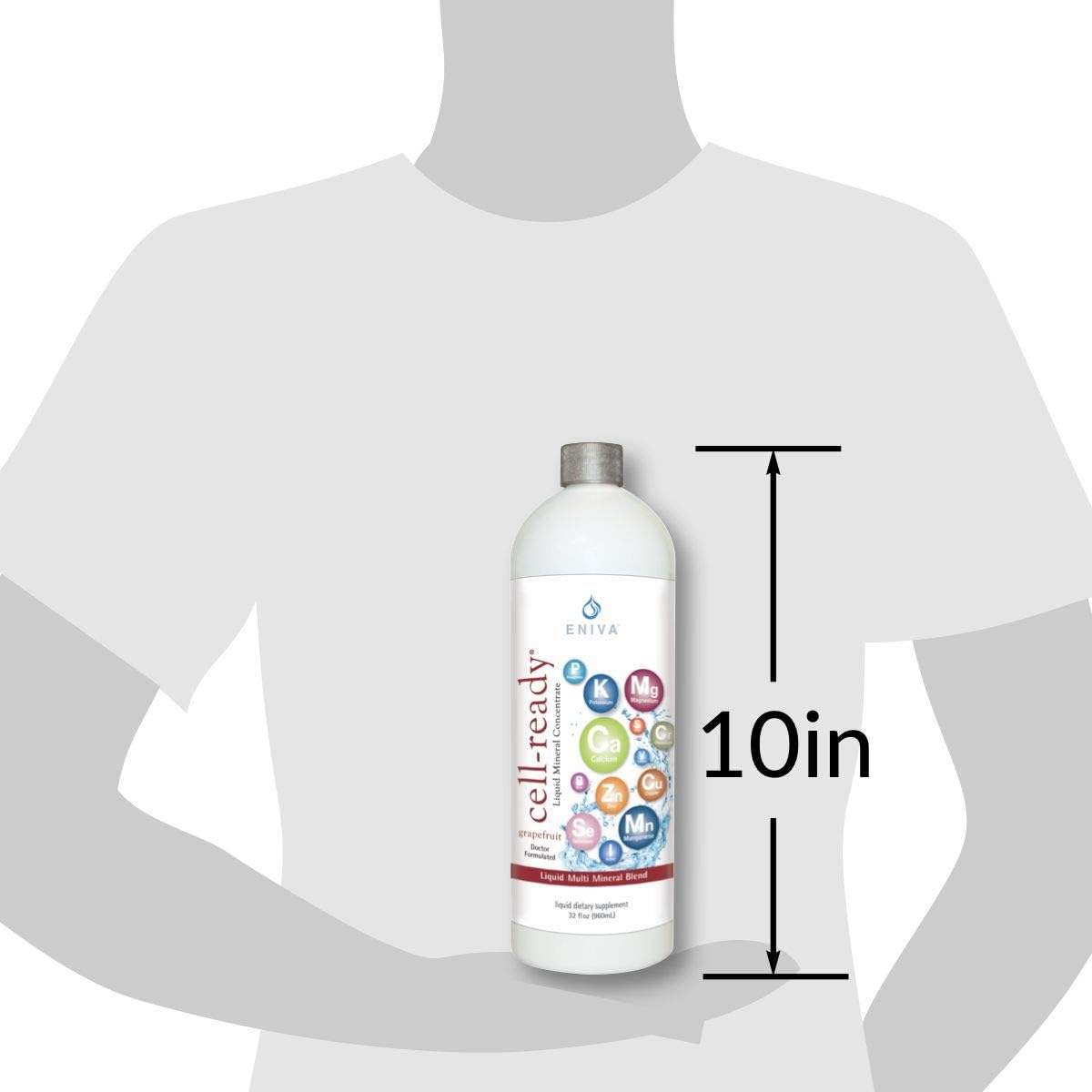 Eniva Cell Ready Ionic Multi Minerals Concentrate 2 Pack - Natural Flavors, Magnesium, Zinc, Chromium, Selenium | Rapid Absorption Liquid Minerals for Nutritional Balance