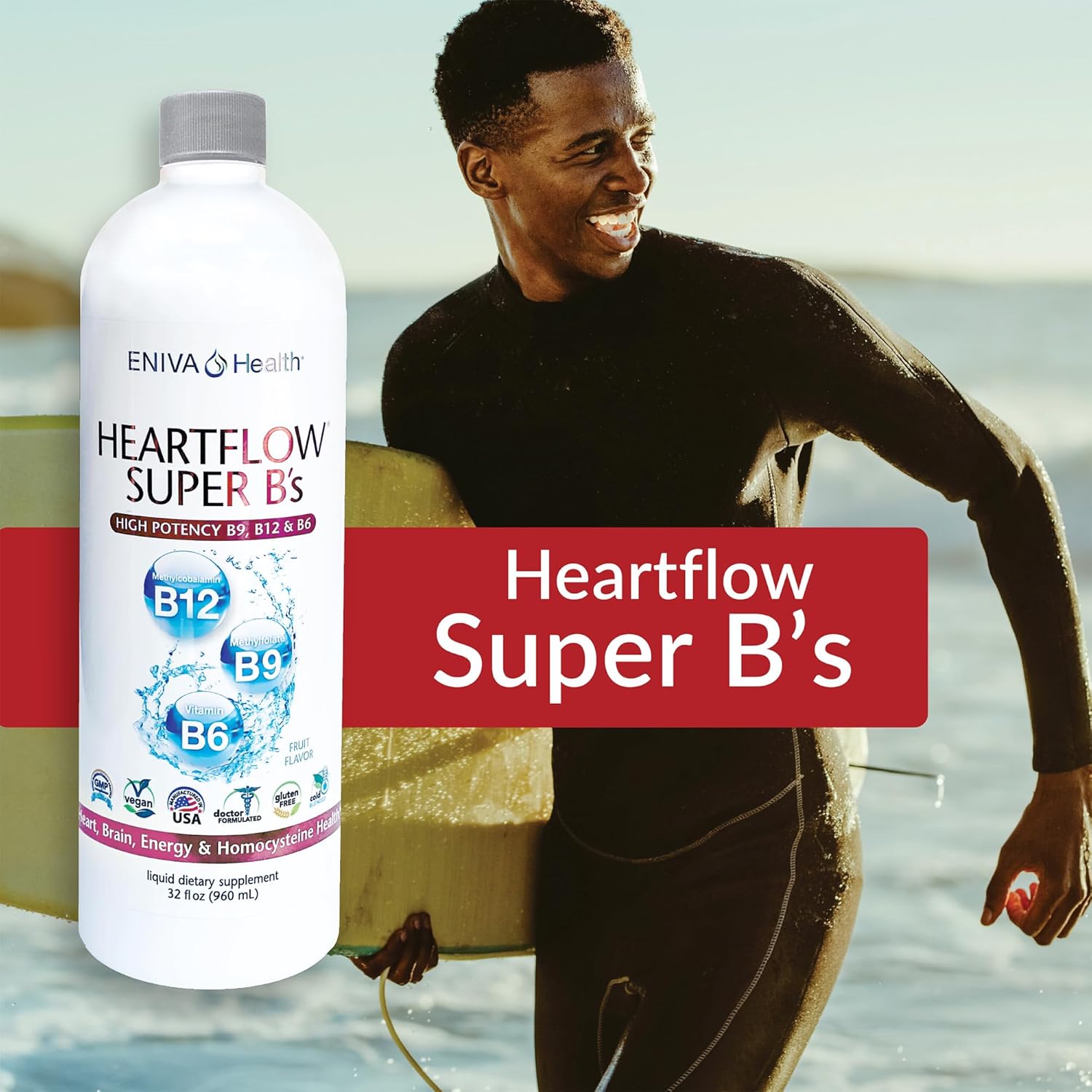 Eniva Health Heart Flow Super B's - 32oz Artery Care Formula for Heart and Blood Vessels