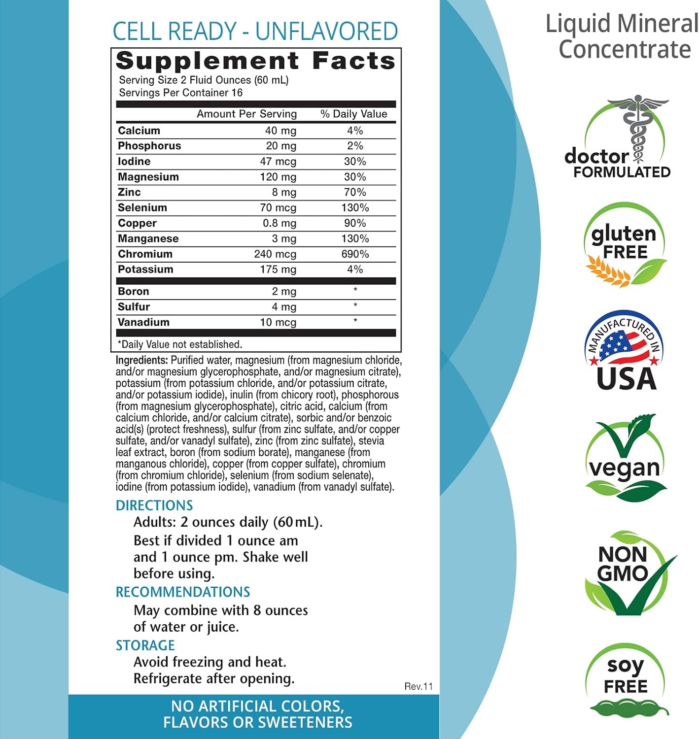 Eniva Health Liquid Ionic Multi Mineral Supplement (32oz) - Doctor Formulated, Unflavored, Zero Calories, Sugar-Free - Keto Friendly Formula