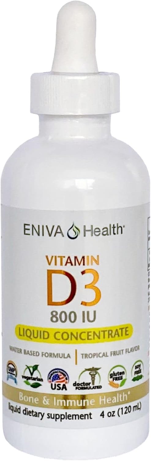 Eniva Health Liquid Vitamin D3 | Doctor Formulated for Quick Absorption (120 mL)