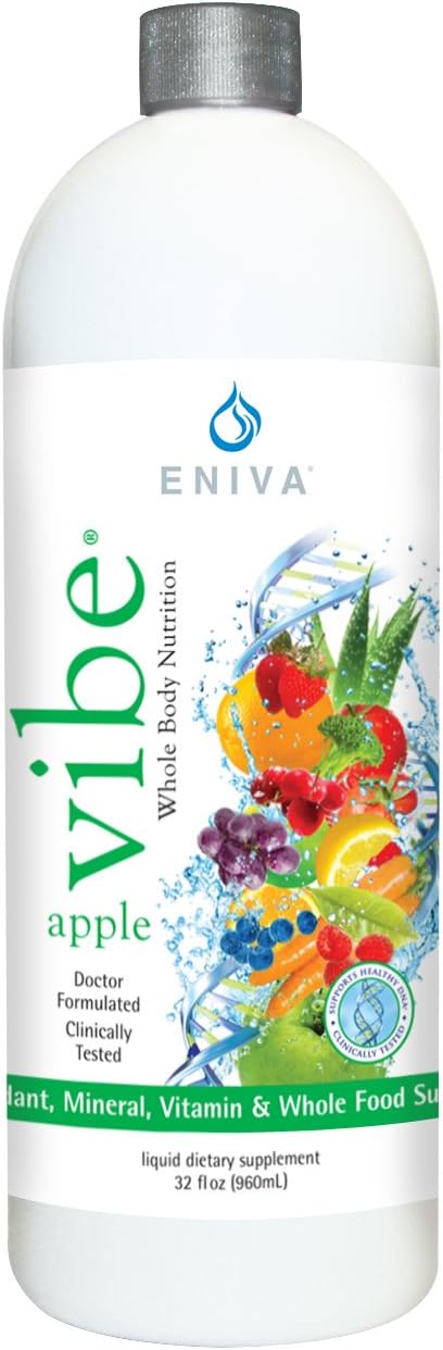 Eniva Vibe Immune Liquid Multivitamin Supplement for Adults | Boost Immunity with Natural Apple Flavor | Doctor Formulated 32oz Bottle