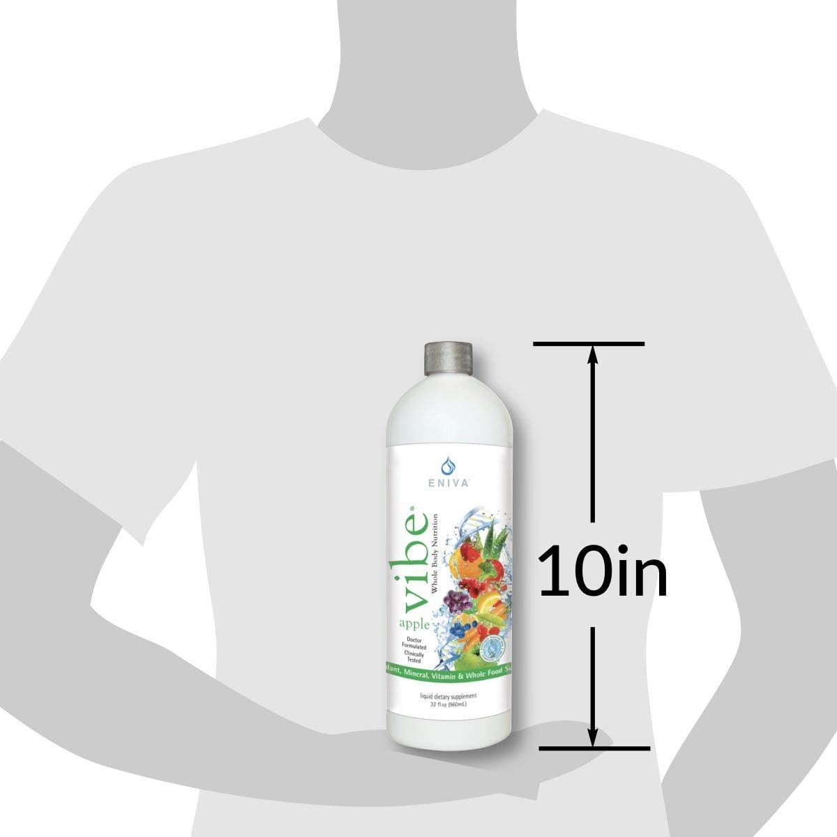 Eniva Vibe Immune Liquid Multivitamin Supplement for Adults | Boost Immunity with Natural Apple Flavor | Doctor Formulated 32oz Bottle