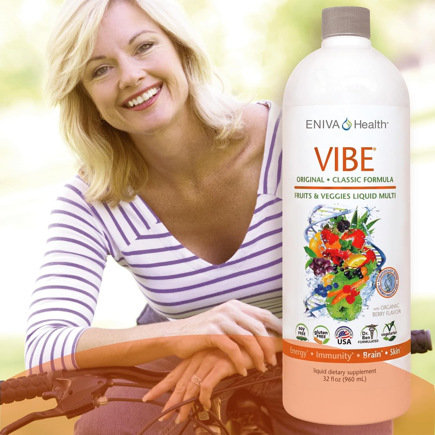 Eniva Vibe Original Liquid Mineral Supplement - Full Spectrum Multivitamin - Whole Body Nutrition - Doctor Formulated - 32 oz