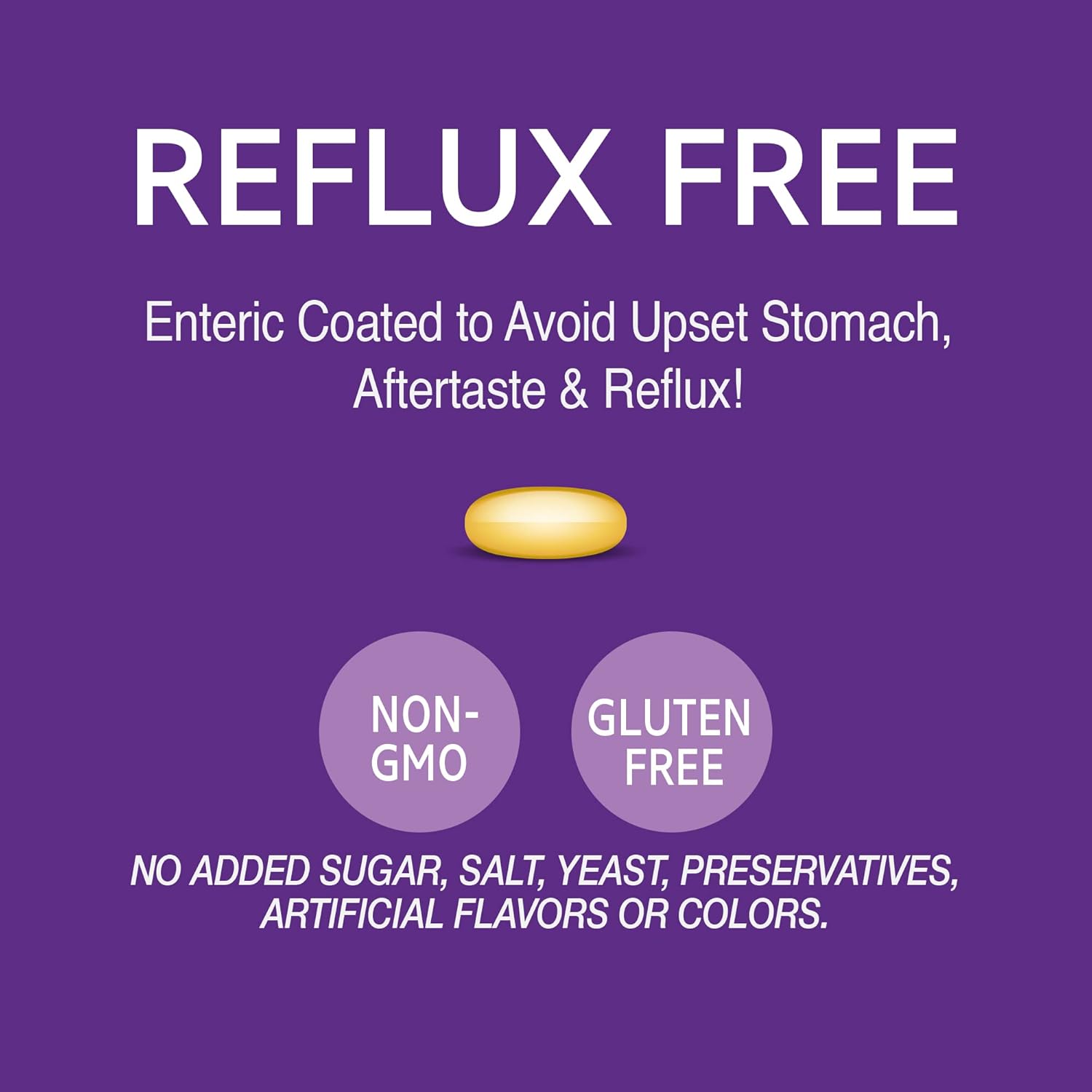 Enteric Coated Triple Omega 3-6-9 Complex Softgels for Reflux Relief - 90 Count