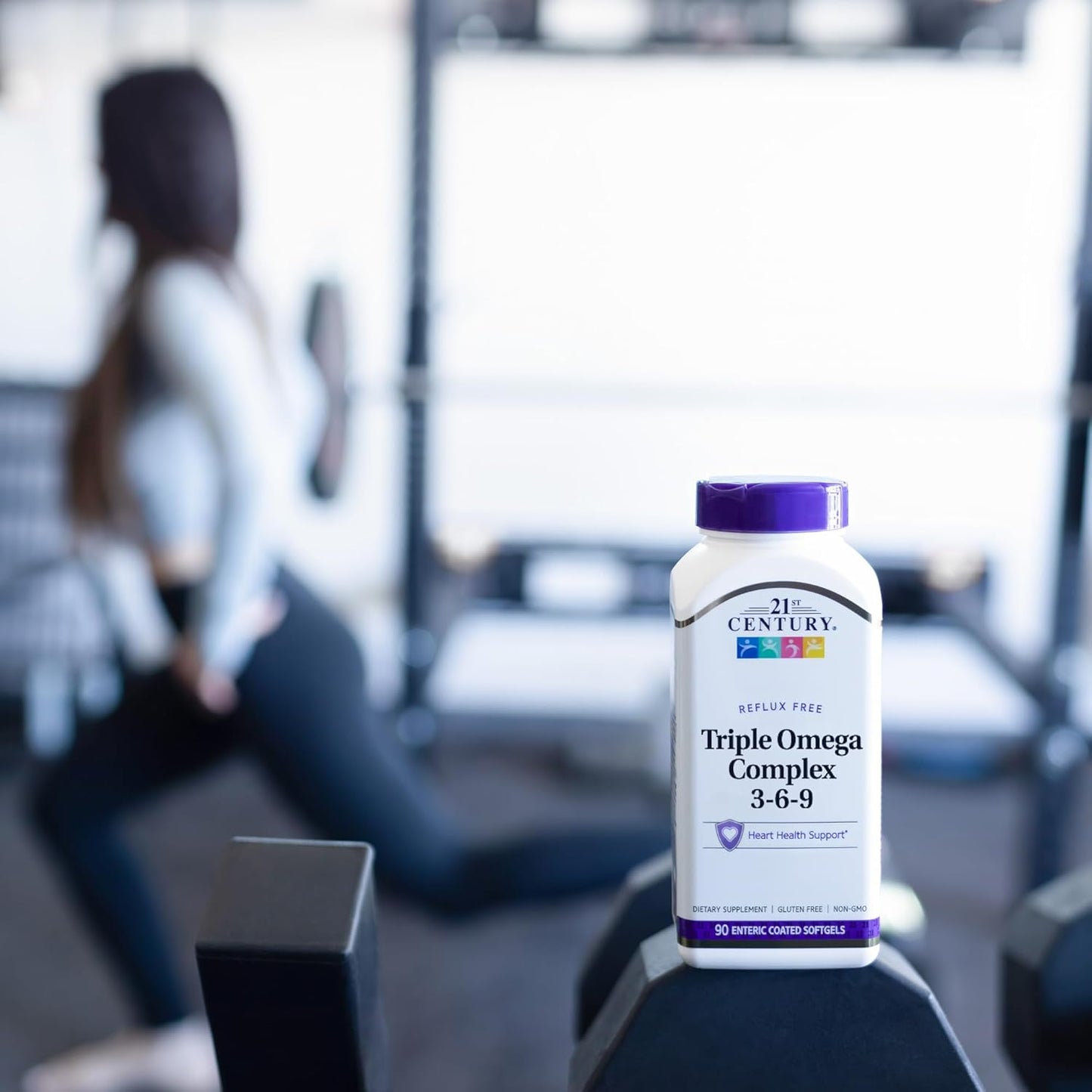 Enteric Coated Triple Omega 3-6-9 Complex Softgels for Reflux Relief - 90 Count