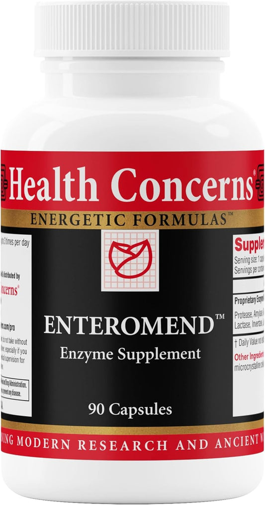 Enteromend Digestion Supplement & Intestinal Cleanse Support - 90 Capsules for Health Concerns