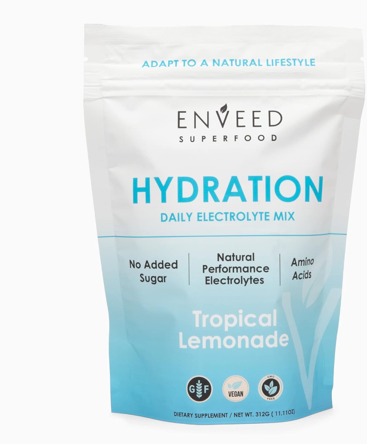 Enveed Superfood Hydration Mix with Vitamin C, Zinc, Magnesium & BCAA Amino Acids - Sugar Free Active Muscle Recovery for Men & Women - 20 Servings