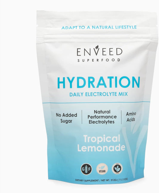 Enveed Superfood Hydration Mix with Vitamin C, Zinc, Magnesium & BCAA Amino Acids - Sugar Free Active Muscle Recovery for Men & Women - 20 Servings