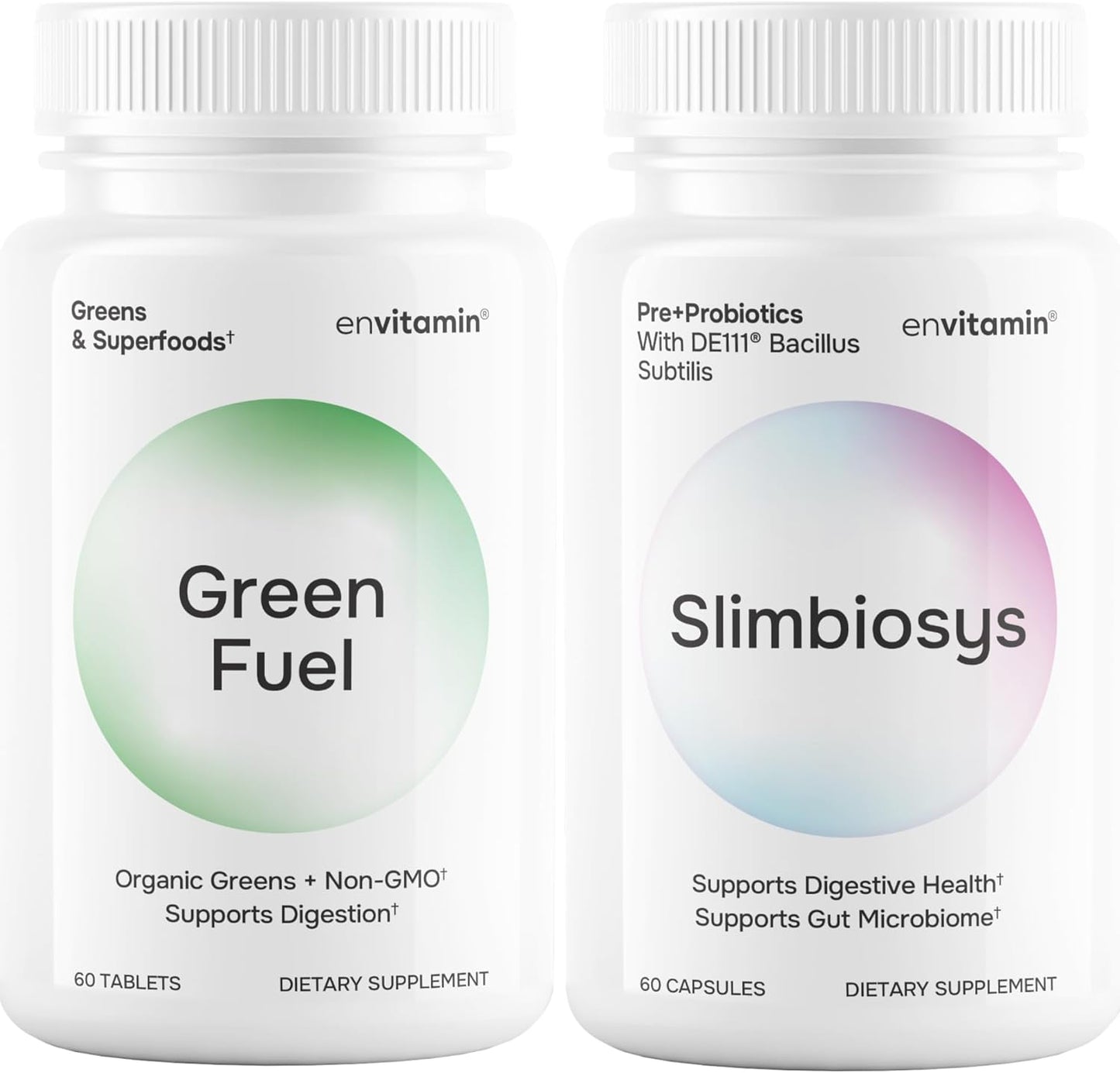 envitamin Slimbiosys and Green Fuel - All-Natural Supplement for Slimming Formula and Energy Boost