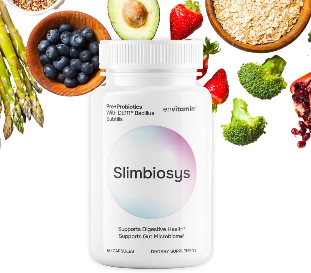 envitamin Slimbiosys Ultra Probiotic Capsule - Advanced Pre & Probiotics for Men and Women - Promote Healthy Gut Flora and Microbiome Balance