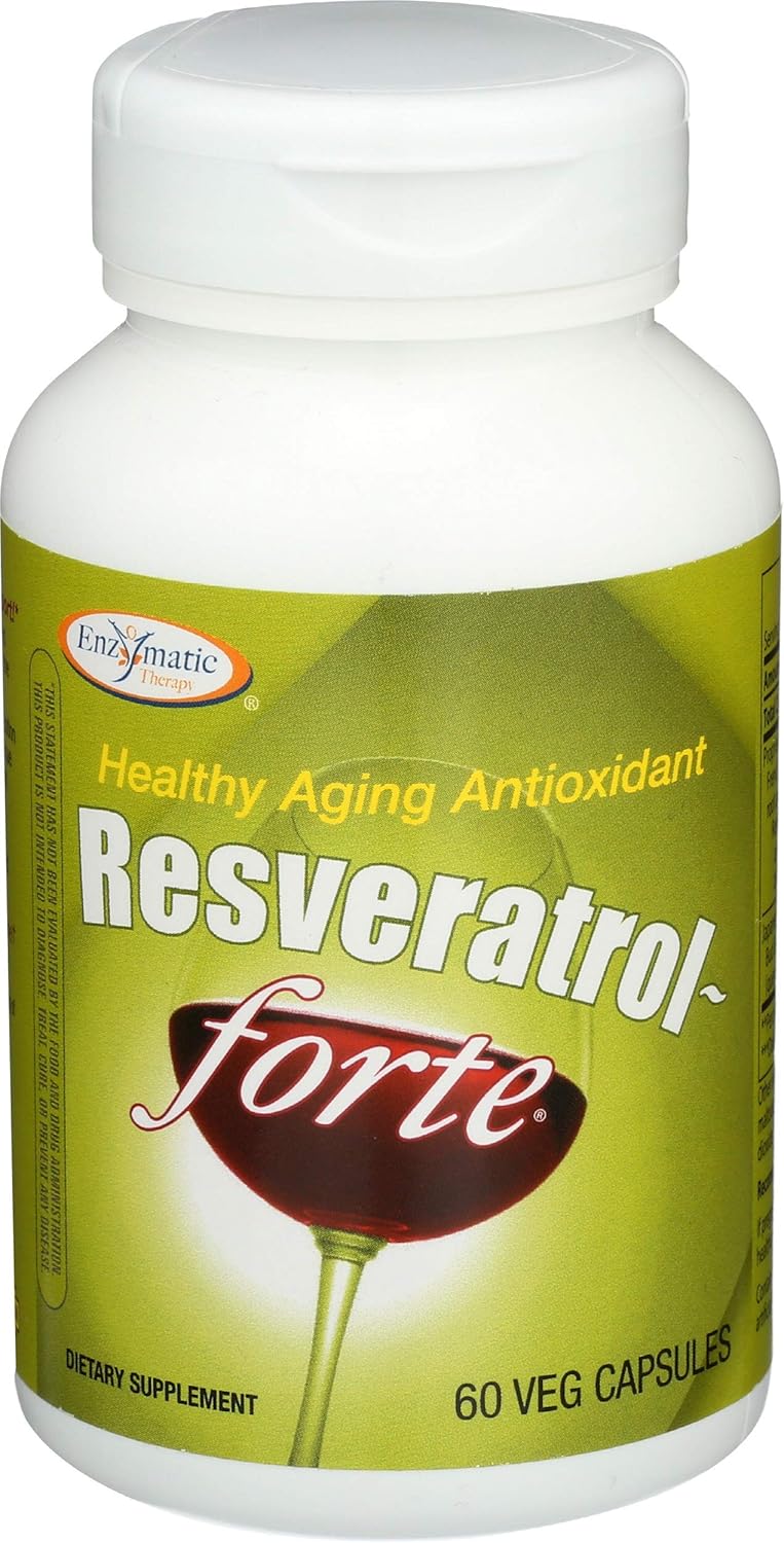 Enzymatic Therapy Resveratrol Forte 60 Tablets - Antioxidant Support Supplement