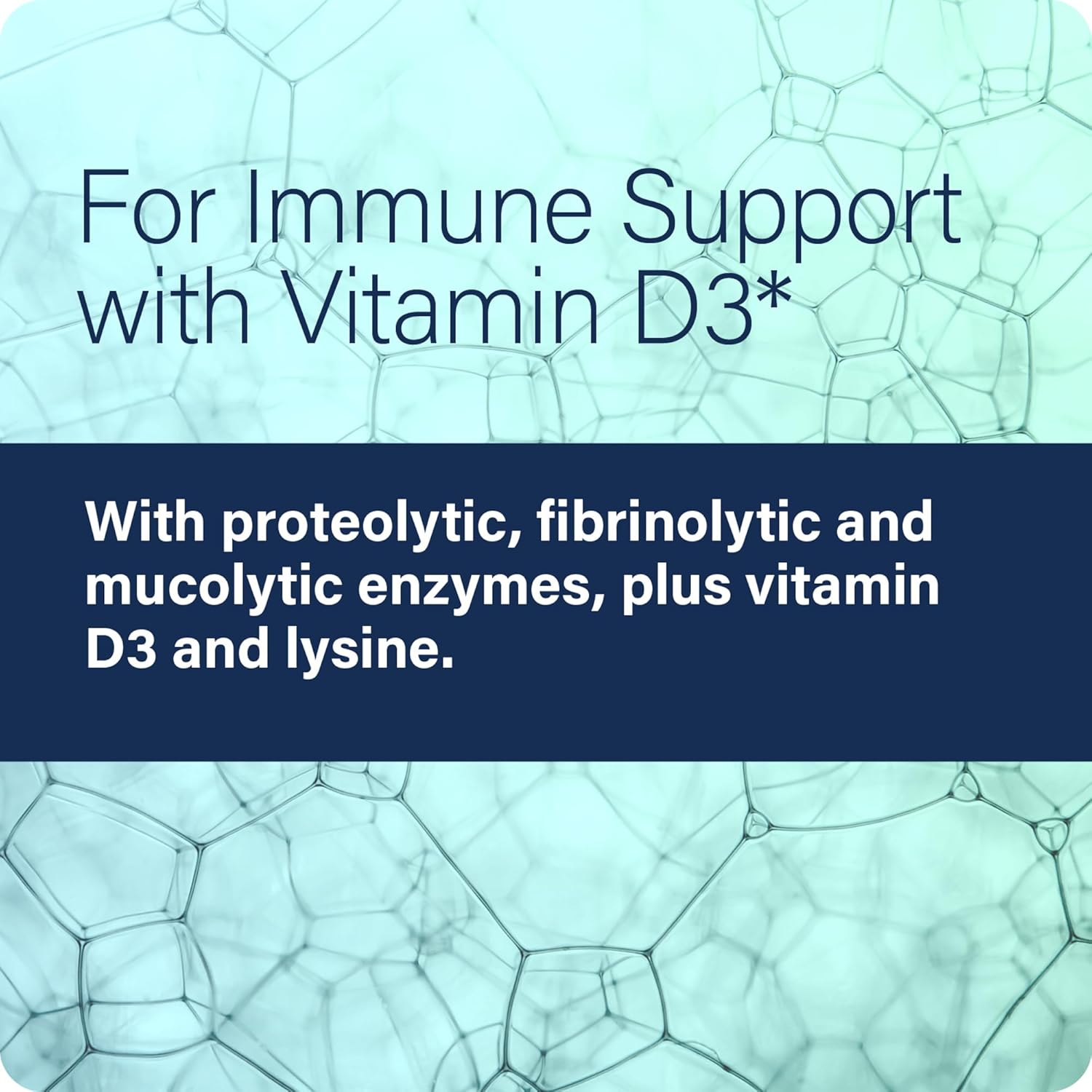 Enzyme Defense Pro Immunity Support Supplement with Vitamin D3, L-Lysine, Calcium, and Protease - 60 Capsules for Immune System Boost and Digestion Support