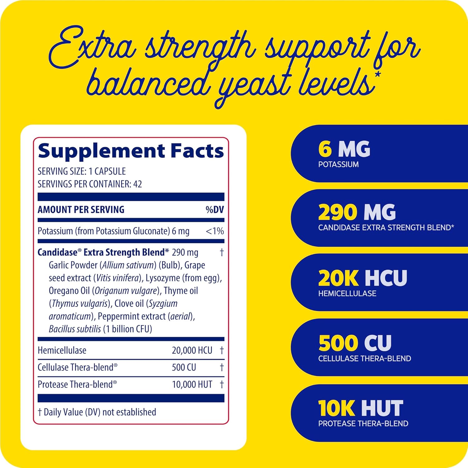 Enzymedica Candidase Extra Strength Capsules - Advanced Cleansing Support with Enzymes, Probiotics, & Botanicals