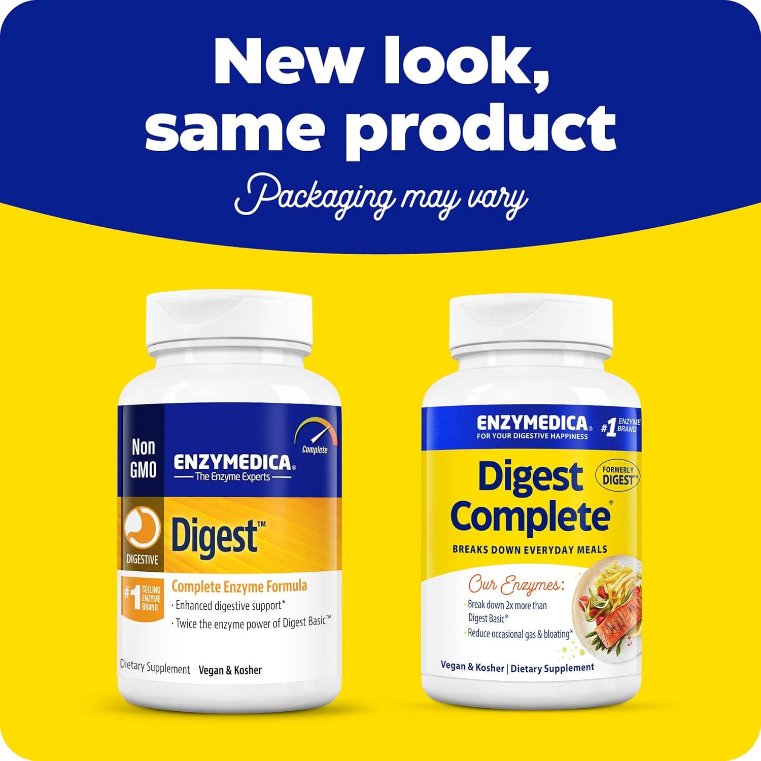 Enzymedica Digest Full-Range Digestive Enzymes 240 Count for Fast Gas & Bloating Relief