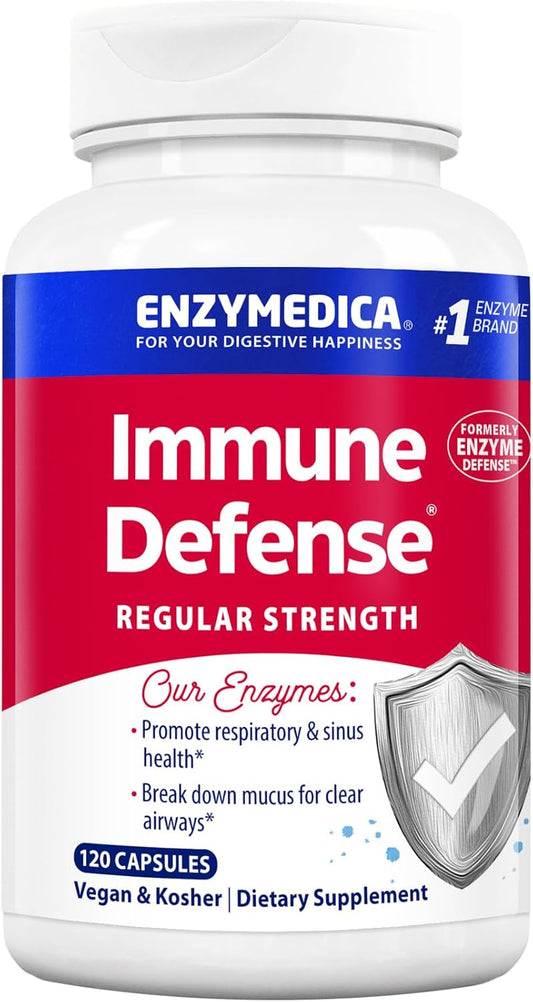 ENZYMEDICA Enzyme Defense Capsules - 120 Count, Digestive Enzyme Supplement