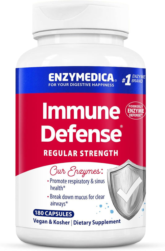 Enzymedica Enzyme Defense Capsules - Immune System Support Formula, Vegan & Kosher, 180 Servings