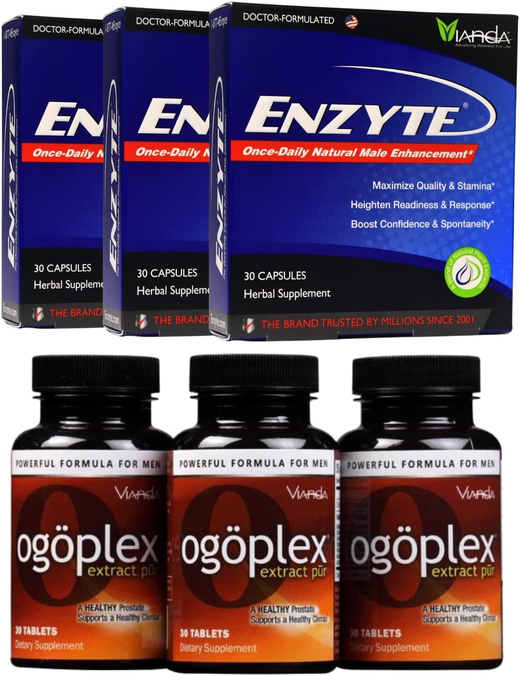 Enzyte MRC Bundle: Natural Male Enhancement + Prostate & Climax Enhancement - 90 Day Supply - Enzyte® & Ogoplex®