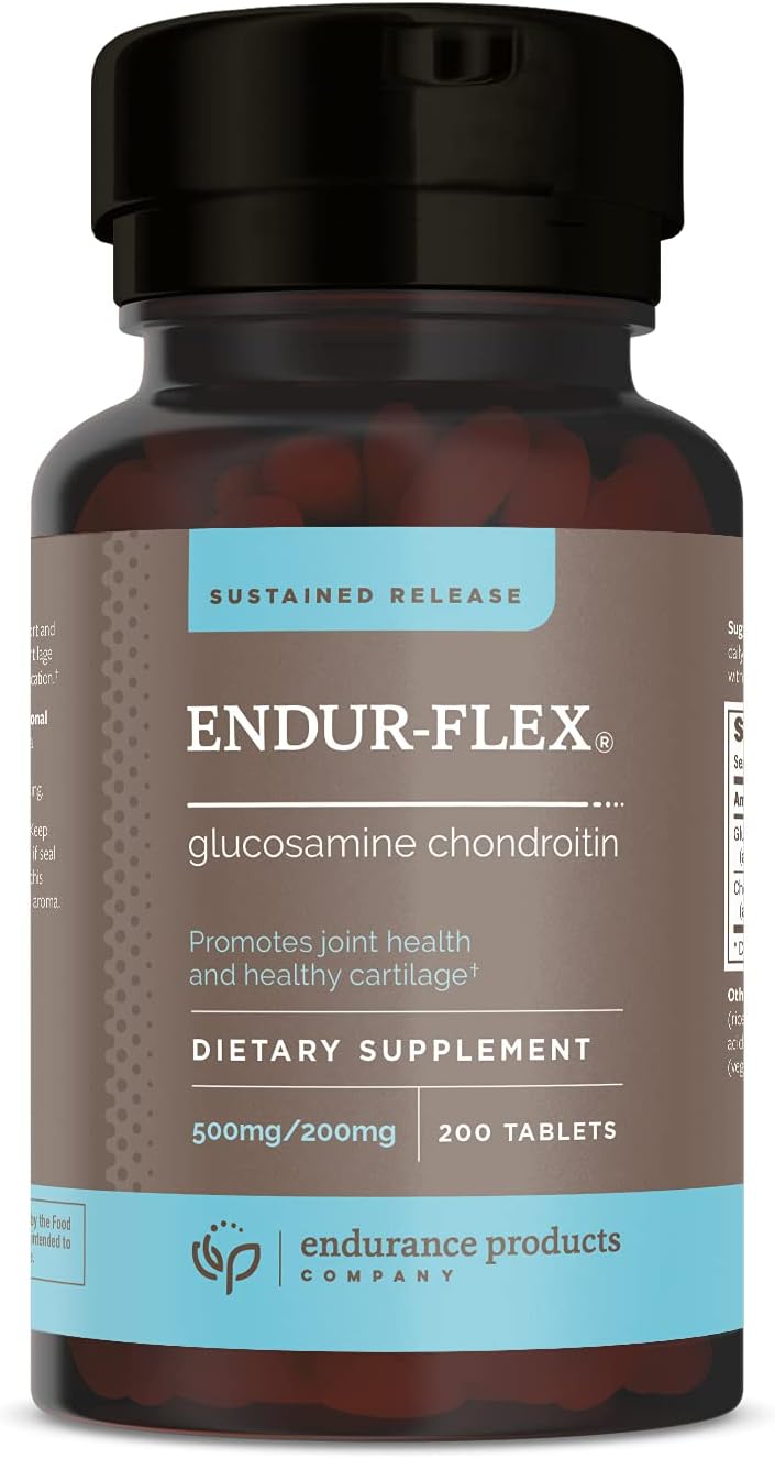 EPC Endur-Flex Sustained Release Glucosamine & Chondroitin Supplement 200 Tablets - Antioxidant Support for Joints - Back, Knees, Hands