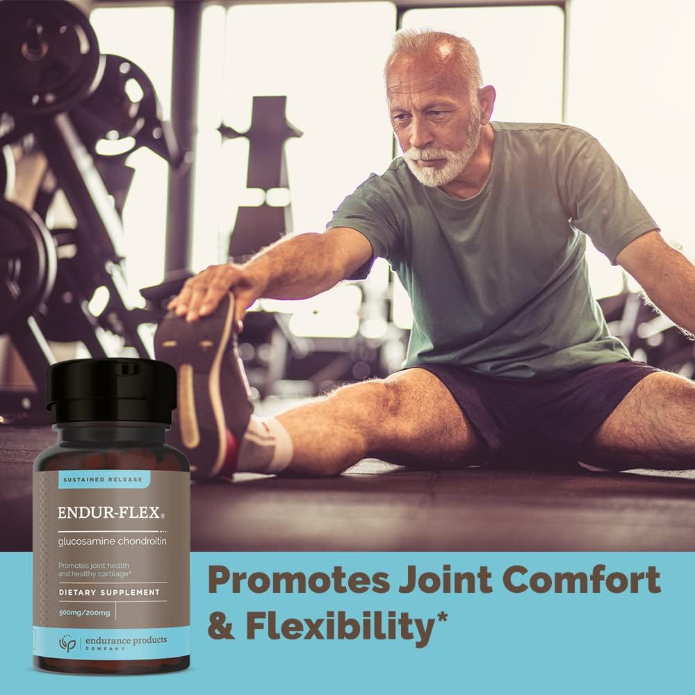 EPC Endur-Flex Sustained Release Glucosamine & Chondroitin Supplement 200 Tablets - Antioxidant Support for Joints - Back, Knees, Hands