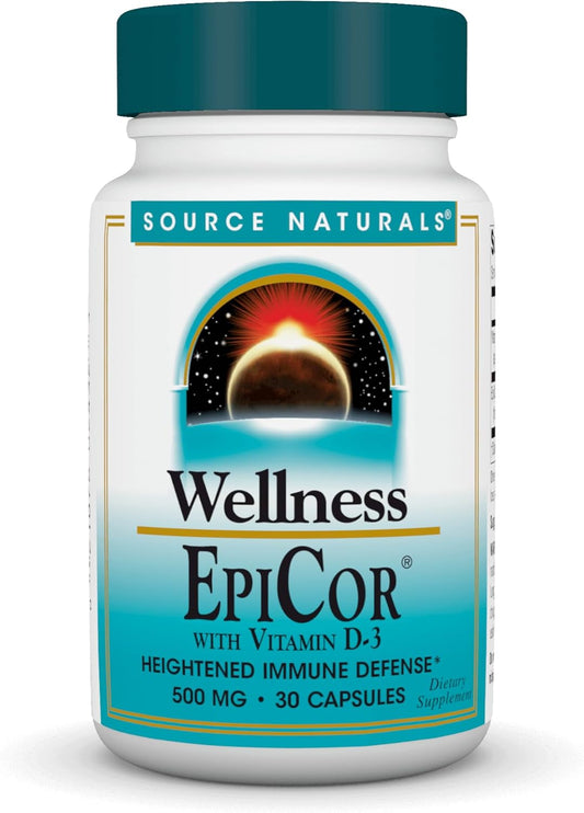 EpiCor with Vitamin D-3 Capsules for Enhanced Immune Support - 30 Count