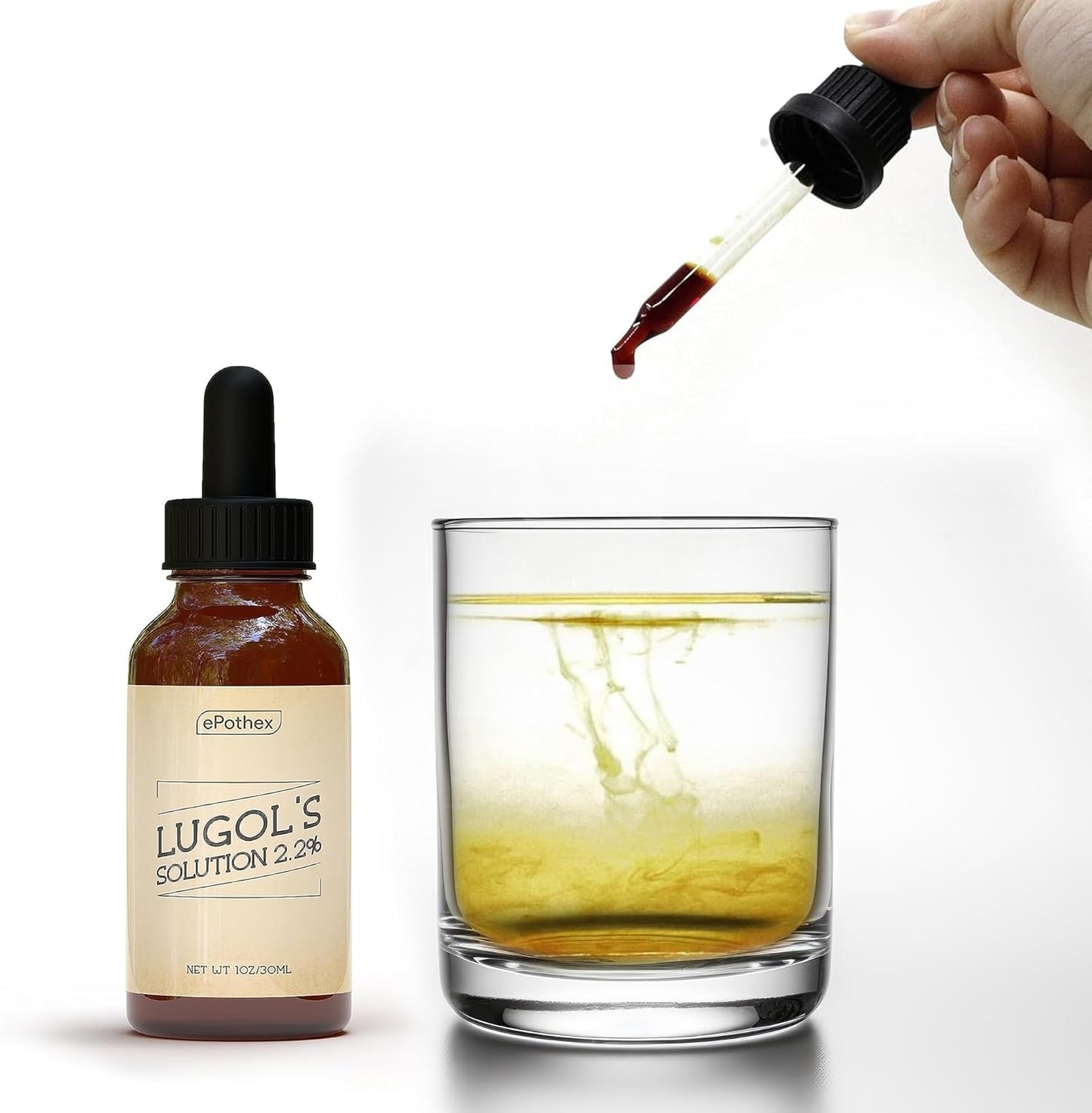 EPOTHEX Lugol's Solution 2% 30ml Glass Dropper Bottle - Potassium Iodide & Iodine