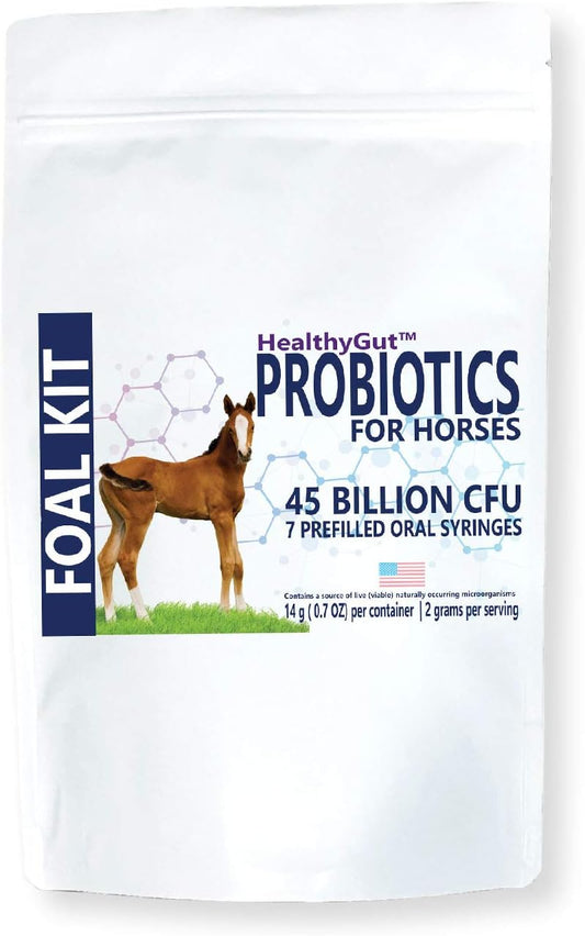 Equa Holistics Healthy Gut Foal Kit for Horses - All-Natural Dietary Supplement (14g)