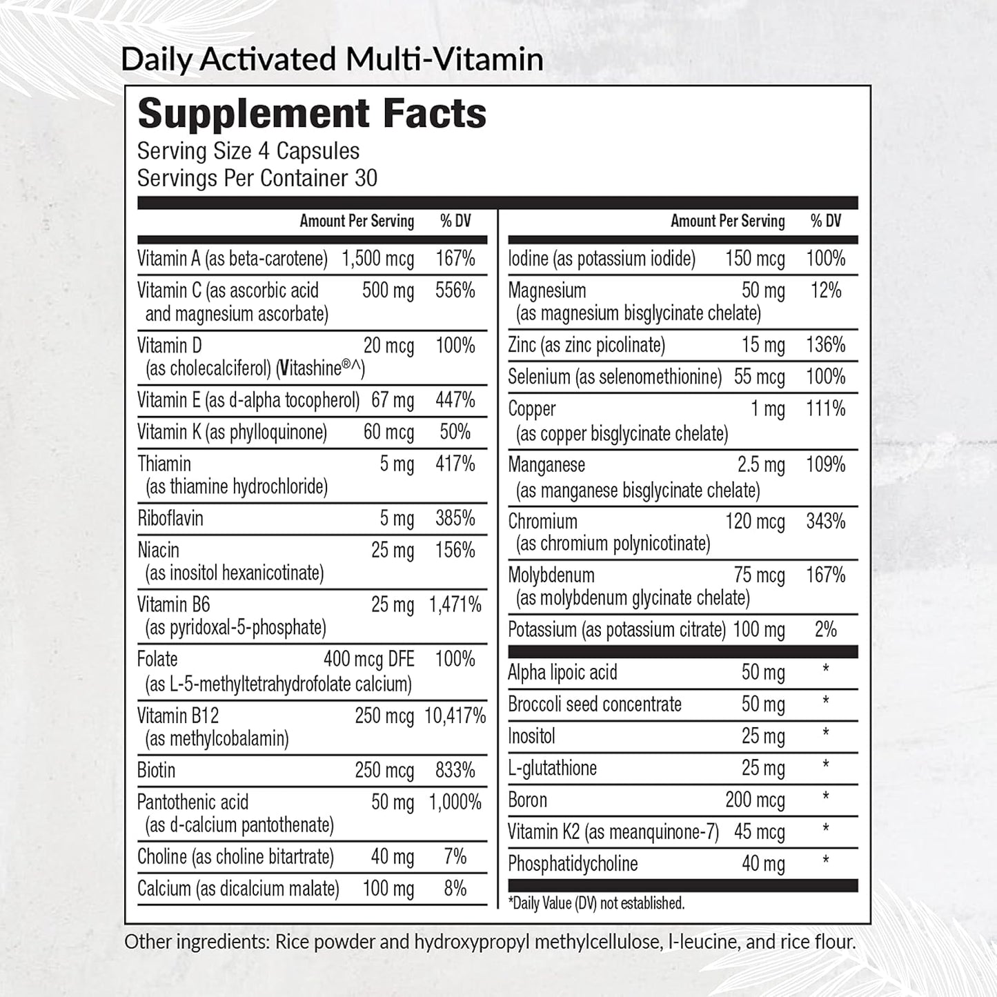 Equilife Daily Multi-Vitamin with 21 Essential Vitamins & Minerals, Antioxidant-Rich Formula for Immunity and Energy Boost, Overall Health Support (30 Servings)