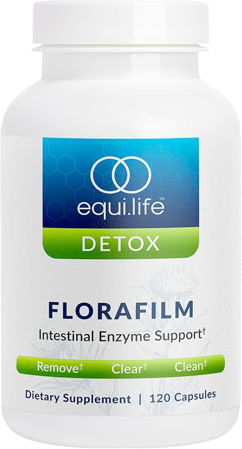 Equilife FloraFilm Digestive Enzymes Supplement - Supports Gut Health, Natural Detox & Immunity - Non-GMO, Vegan, Gluten-Free - 120 Capsules