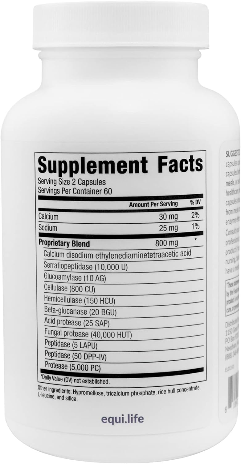 Equilife FloraFilm Digestive Enzymes Supplement - Supports Gut Health, Natural Detox & Immunity - Non-GMO, Vegan, Gluten-Free - 120 Capsules