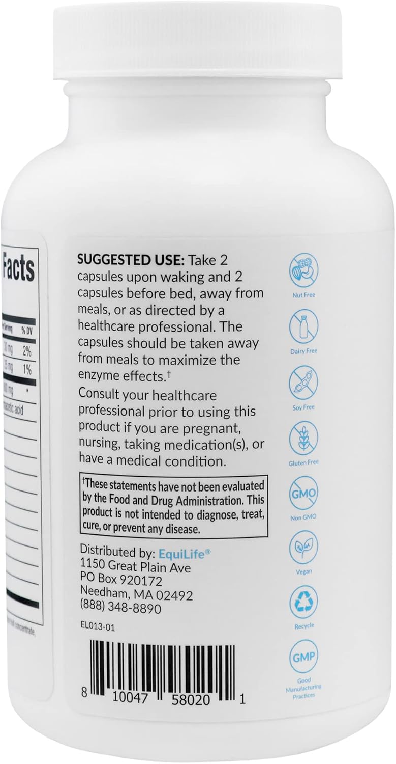 Equilife FloraFilm Digestive Enzymes Supplement - Supports Gut Health, Natural Detox & Immunity - Non-GMO, Vegan, Gluten-Free - 120 Capsules