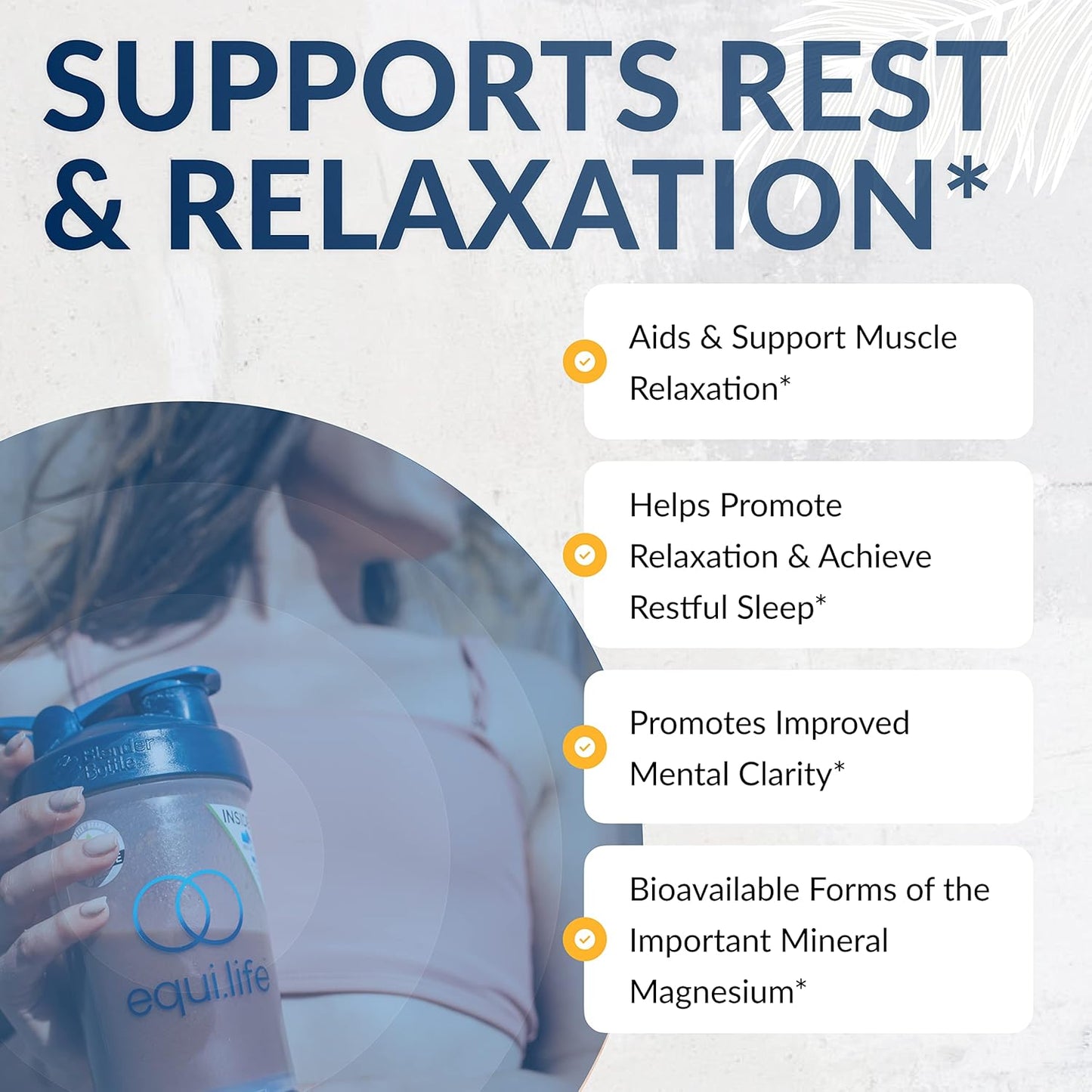 EquiLife Magnesium Glycinate Supplement - Boost Mood, Energy, Restfulness, Focus - 180 Capsules Vegan & Gluten-Free - Maximum Absorption Formula