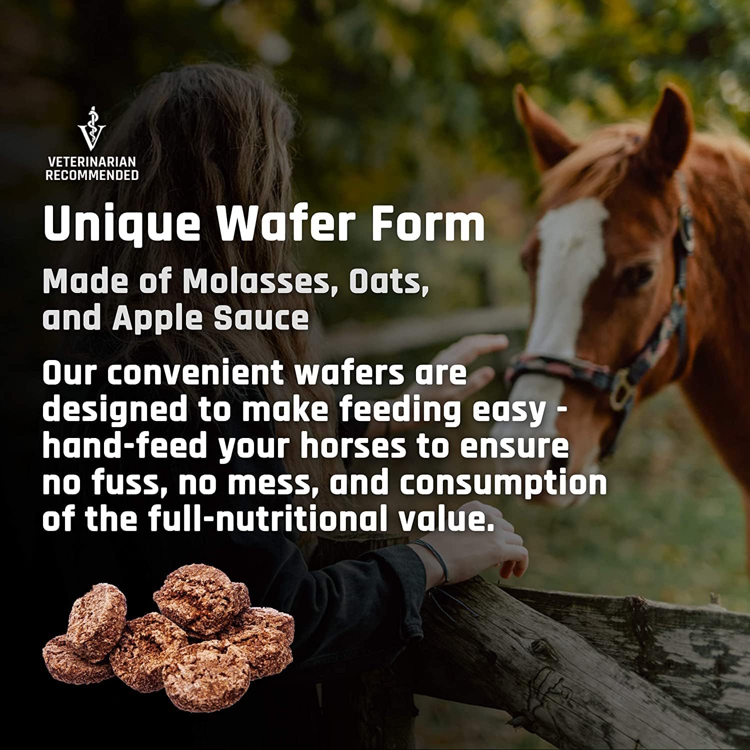 Equine Majesty's Kalm Wafers for Balanced Behavior and Nervous System - Tryptophan, Vitamin B1, Winter Cherry - 30 Count