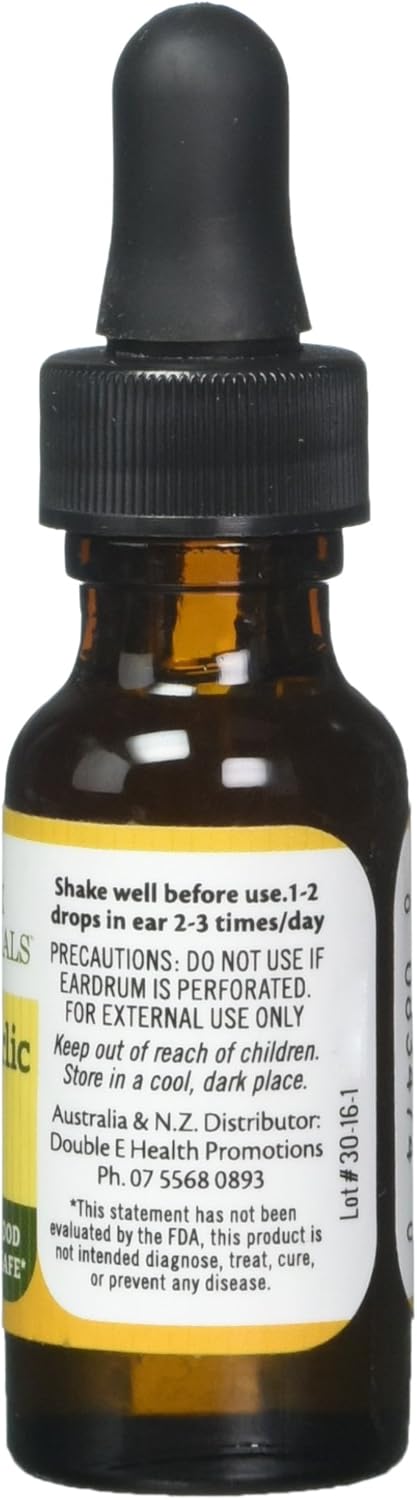Equinox Botanicals Mullein Garlic Ear Oil for Ear Health 0.5 oz Bottle