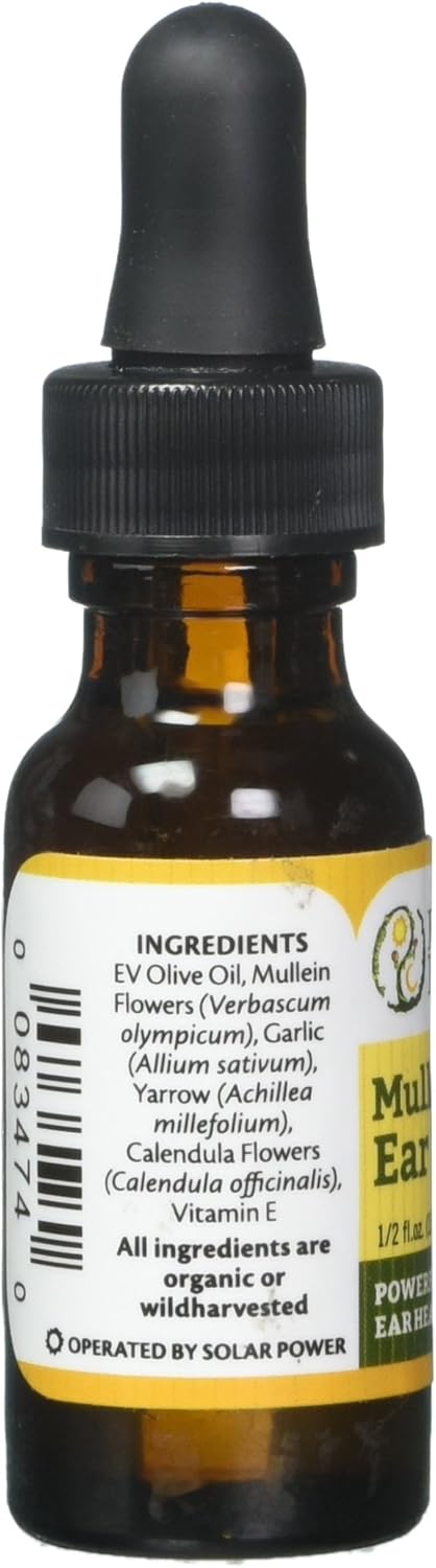Equinox Botanicals Mullein Garlic Ear Oil for Ear Health 0.5 oz Bottle