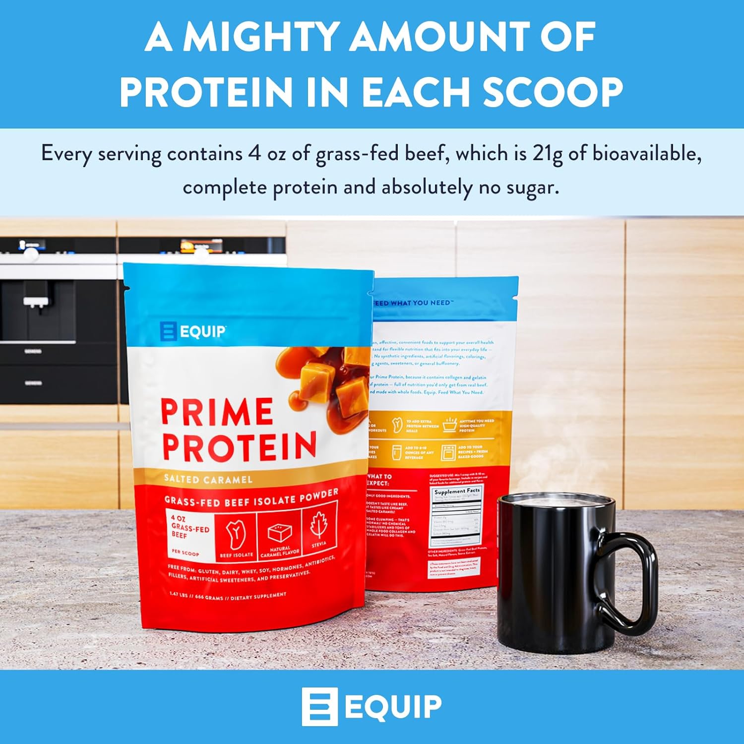 Equip Foods Prime Protein Powder Bundle - Vanilla & Salted Caramel Flavors