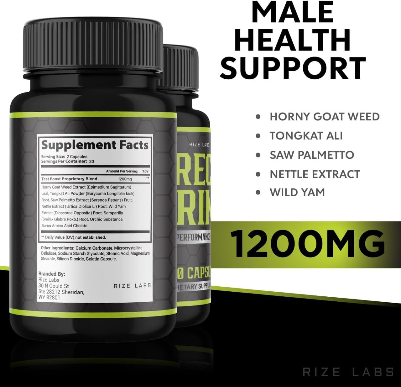 Erec Prime Pills for Men - High Performance Formula with All-Natural Support for Peak Performance & Overall Health - Official Reviews (60 Capsules) by rize labs