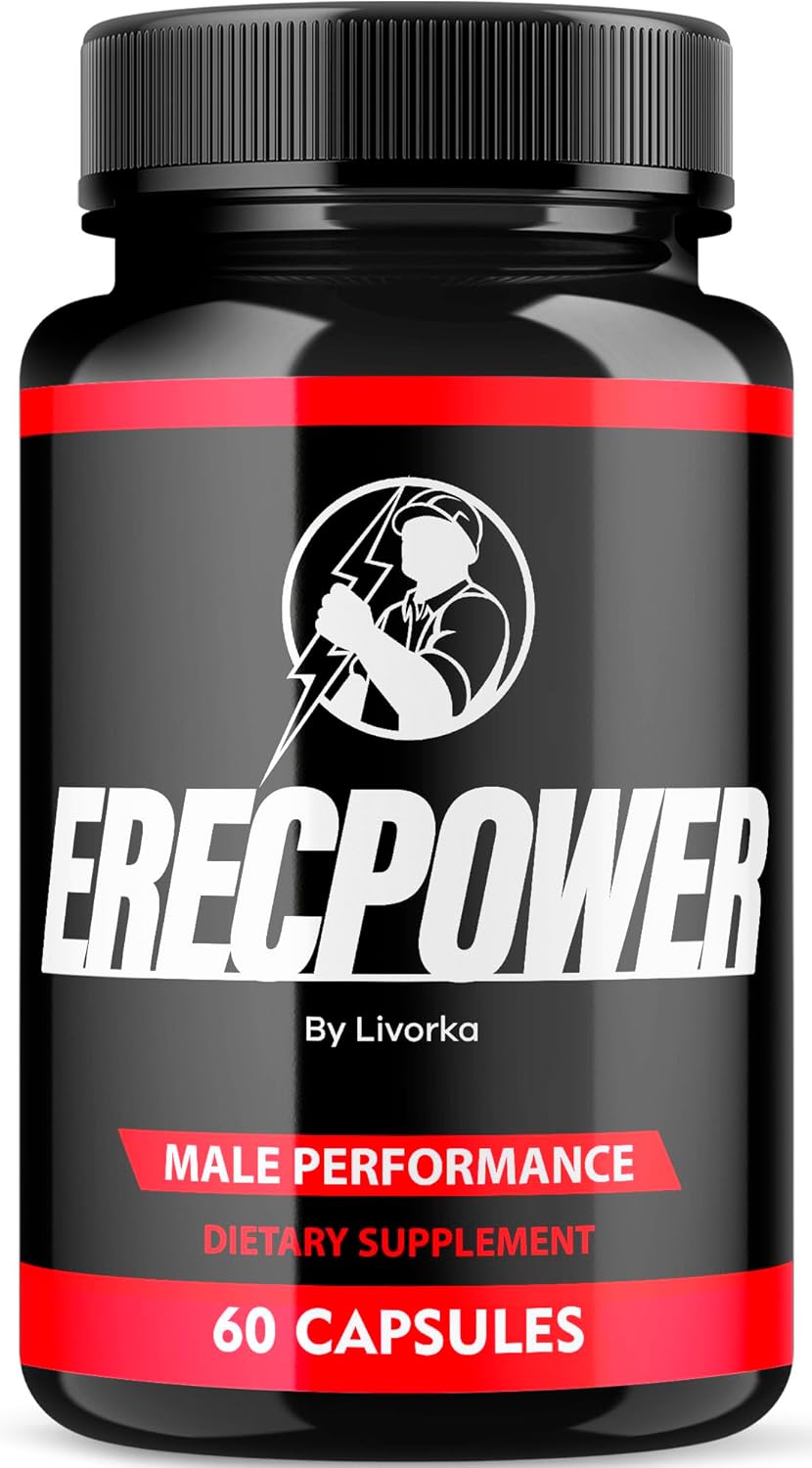 Erecpower Male Performance Capsules - Advanced Formula with Multivitamins for Men's Health - 60 Capsules
