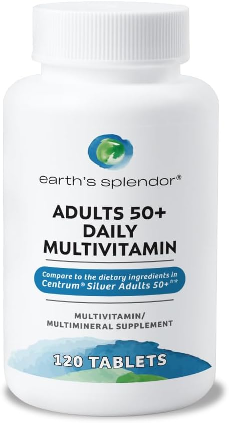 Essential Daily Vitamins for Adults 50+ - Support Overall Wellness, Daily Nutrients, 120 Day Supply