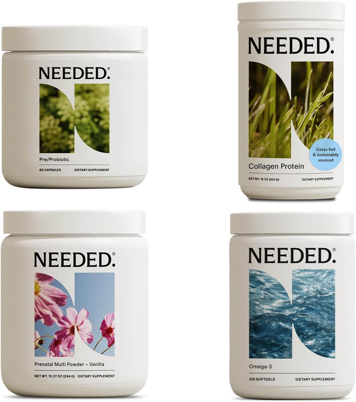 Essential Prenatal Bundle: Multivitamin, Pre/Probiotic, Collagen, & Omega-3 for Pregnancy & Postpartum - Must-Have Combo