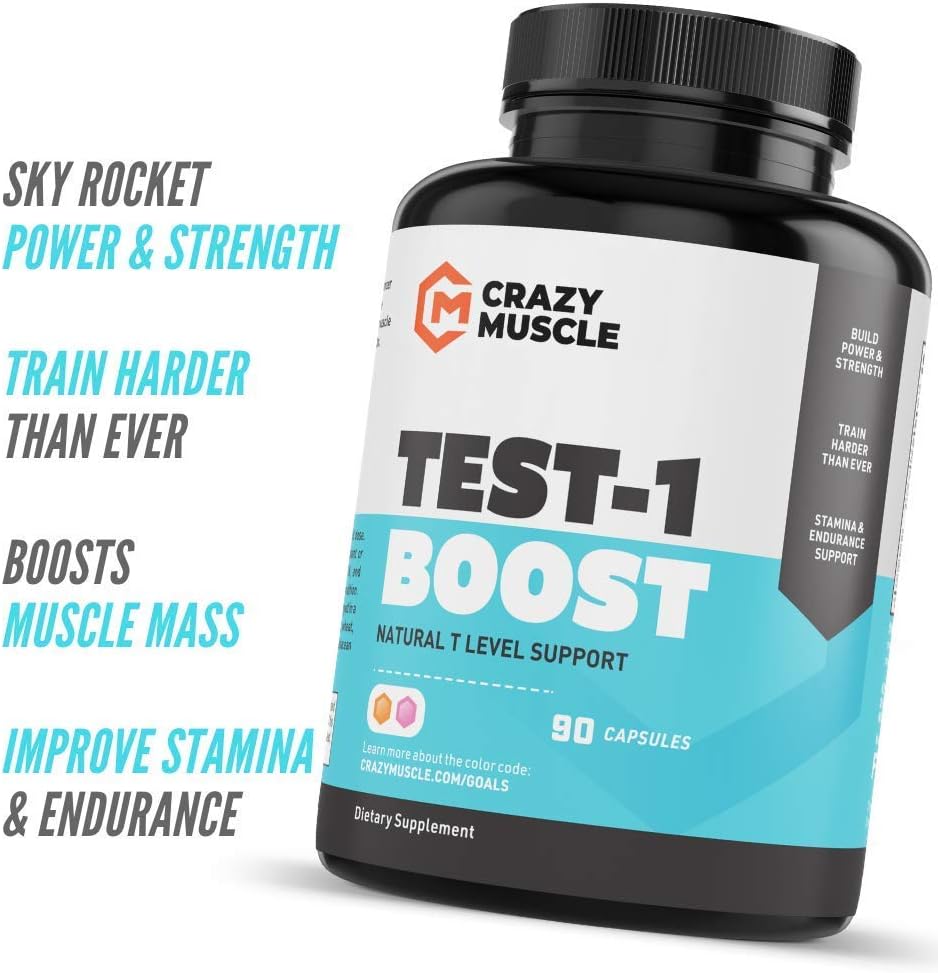 Essential Testosterone Boost with BCAA for Muscle Growth (2 Month Supply)