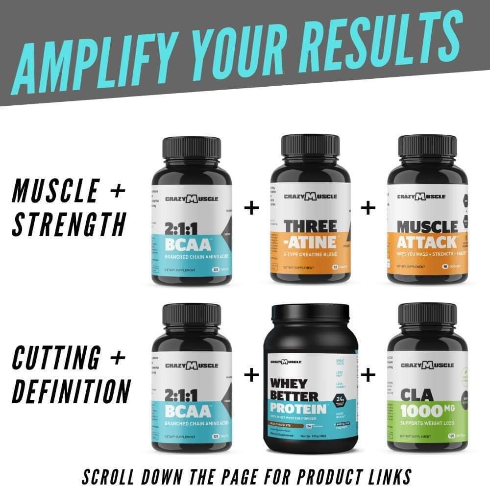 Essential Testosterone Boost with BCAA for Muscle Growth (2 Month Supply)