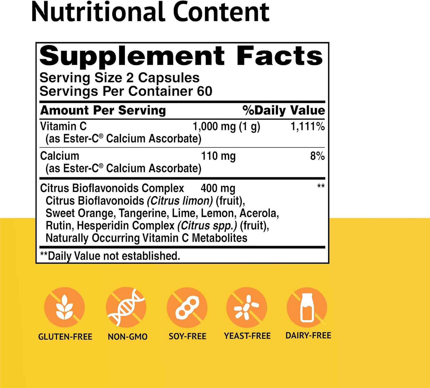 Ester-C® 500 mg Capsules with Citrus Bioflavonoids - 120 Count - American Health - Pack of 1
