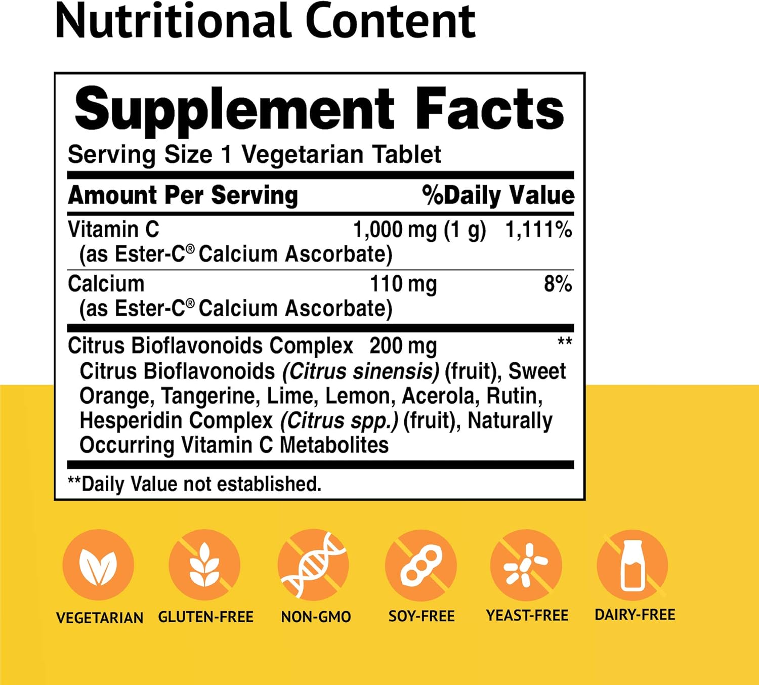 Ester-C with Citrus Bioflavonoids 1000mg Tablets - 120 Count - American Health