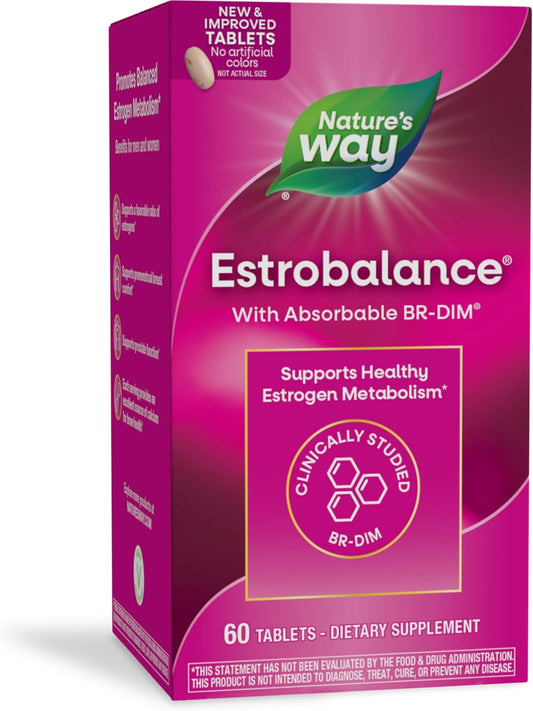 Estrobalance BR-DIM for Healthy Estrogen Metabolism - Vegan & Gluten Free - 60 Tablets