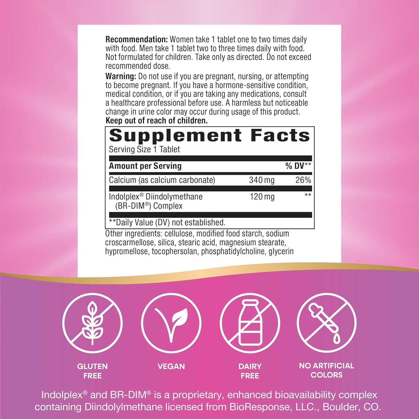 Estrobalance BR-DIM for Healthy Estrogen Metabolism - Vegan & Gluten Free - 60 Tablets