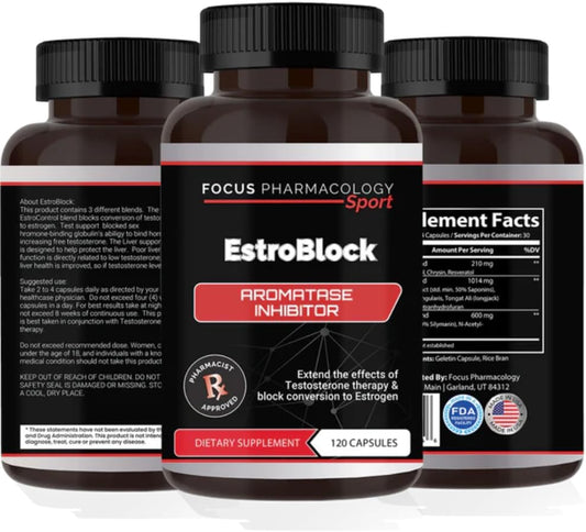 EstroBlock Focus Pharmacology Supplement - 120 Capsules for Hormone Balance